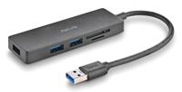 NGS IHUB Reader USB 3.0-hub met kaartlezer, 5 poorten, hoge snelheid 5 Gbit/s, universele compatibiliteit, pc en Mac, Plug & Play-systeem, compact en draagbaar ontwerp, 190 mm kabel - thumbnail