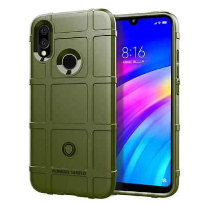 Schokbestendige beschermer cover volledige dekking siliconen case voor Xiaomi Redmi 7 (Army Green)