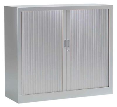 Roldeurkast, hoogte 136 cm, aluminium