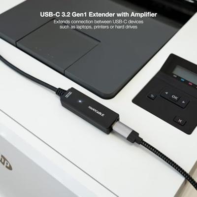 NANOCABLE 10.01.1311 verlengkabel USB 3.2 met versterker type C/M-C/H, 5 m, zwart