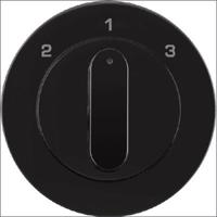 Berker centraalplaat 3 standen schakelaar 2-1-3 R1-R3 zwart 1084204500 - thumbnail
