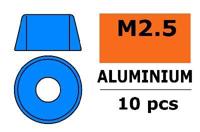 Aluminium Washer voor M2.5 Socket Head Screws (BD: 6mm) - Blauw - 10st - thumbnail