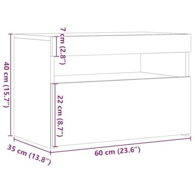 Tv-meubels met LED 2 st bewerkt hout artisanaal eiken