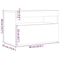 Tv-meubels met LED 2 st bewerkt hout artisanaal eiken - thumbnail