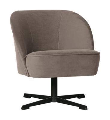 BePureHome Draaifauteuil 'Vogue' Velvet, kleur Nougat