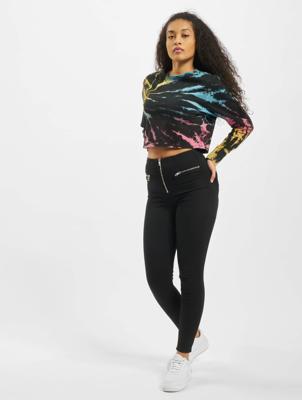 Urban Classics / trui Ladies Tie Dye Cropped in zwart
