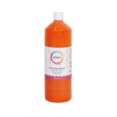 Plakkaatverf qrea oranje 1000ml | 6 stuks
