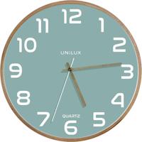 Unilux Baltic wandklok, diameter 30,5 cm, houten frame, lichtgroen - thumbnail