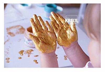 Creativ Company Mucki vingerverf metallic blauw/goud/roze/zilver, 4st. - thumbnail