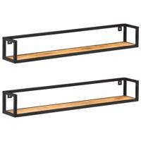 VidaXL Wandschappen 2 st 120 cm massief acaciahout - thumbnail