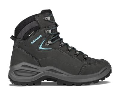 Lowa Renegade Evo GTX Mid Hoge Wandelschoen Dames Asphalt/Turqoise 5,5