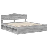 Bedframe Grijs Sonoma 180 x 200 cm Massief grenenhout - thumbnail