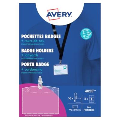 Avery-Zweckform 4825 Naamplaatje (b x h) 90 mm x 60 mm 10 stuk(s) Avery-Zweckform 4825 Naamplaatje (b x h) 90 mm x 60 mm 10 stuk(s)