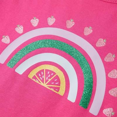 Kindershirt 128 donkerroze