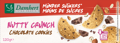 Damhert Nutty crunch chocolate cookies 120 Gram