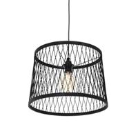 QAZQA Smart buiten hanglamp zwart rotan 3-lichts incl. 3 Wifi G95 - - thumbnail