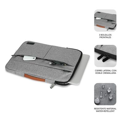 Laptoptas Subblim Air Padding 360 Grijs - thumbnail