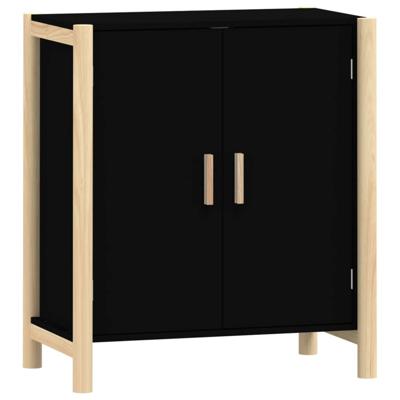 Dressoir 62x38x70 cm bewerkt hout zwart