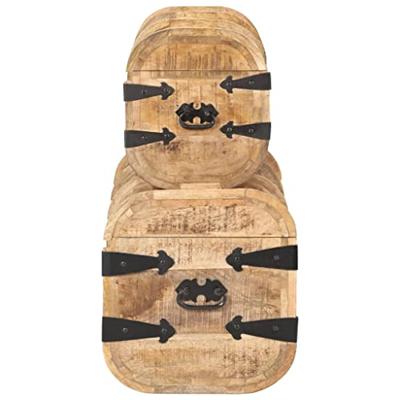 Opbergkisten 2 st massief mangohout Opbergkisten 2 st massief mangohout