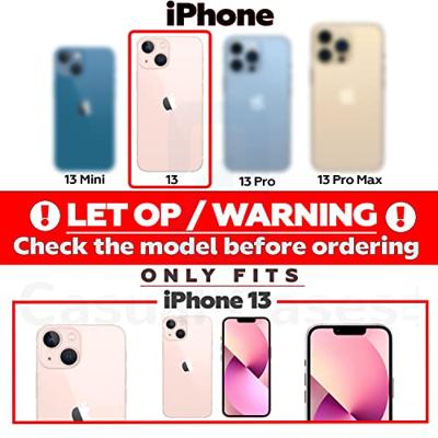 Høyde - iPhone 13 - Telefoonhoes met koord + Kralenketting - Blauw Høyde - iPhone 13 - Telefoonhoes met koord + Kralenketting - Blauw