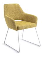 Jesper Home Yanai eetkamerstoel Lemon Limes slide white - thumbnail