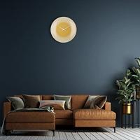 Grote wandklok 50 cm bolle glazen lens - geruisloos - glas - "Deep 50" - thumbnail