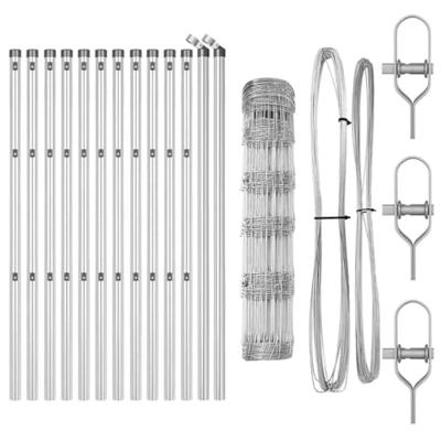 Weidehekwerk Zilver 25 x 0.8 m Gegalvaniseerd staal