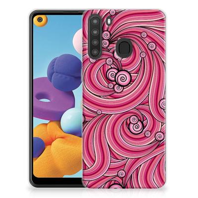 Samsung Galaxy A21 | Hoesje maken | Swirl Pink