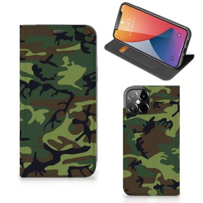 iPhone 12 Pro Max | Hoesje met Magneet | Army Dark