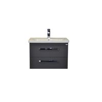 Badkamermeubelset Sanicare Q10 2 Laden 65cm Schots-Eiken (spiegel optioneel) - thumbnail