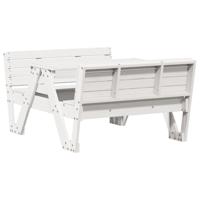 Picknicktafel voor kinderen 88x122x58 cm massief grenenhout wit - thumbnail
