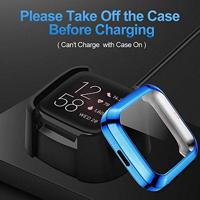Fitbit Versa 2 Soft TPU case (volledig beschermd) - Blauw - thumbnail