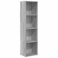 Boekenkast 40x30x152 cm bewerkt hout grijs sonoma eikenkleurig - thumbnail