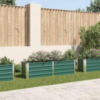 VidaXL Plantenbak verhoogd 160x40x45 cm gegalvaniseerd staal groen - thumbnail