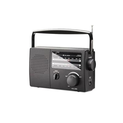 Retro 3000 Draagbare Radio - Batterijen of Netsnoer - AM/FM-radio met Handvat en Koptelefoonaansluiting - Zwart (HPG317R-B)