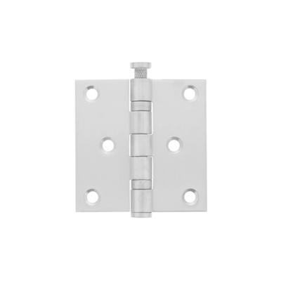 Kogellagerscharnier 76 x 76 mm met rechte hoek RVS geborsteld incl. schroeven Kogellagerscharnier 76 x 76 mm met rechte hoek RVS geborsteld incl. schroeven