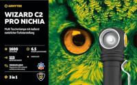 ArmyTek Wizard C2 Pro Nichia Magnet Warm Handlamp werkt op een accu LED Met magneethouder 1600 lm 4680 h 65 g - thumbnail
