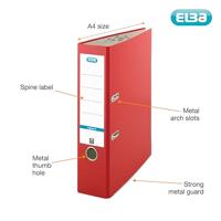 Ordner elba smart a4 80mm pp rood | 10 stuks - thumbnail