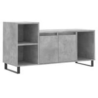 Tv-meubel 100x35x55 cm bewerkt hout betongrijs - thumbnail