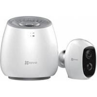 Bewakingscamera voor buiten, wifi met accu, drievoudige verpakking met WLB (Lan/4G LTE), draadloze wifi 1080P 2,4GHz, nachtzicht, 2-weg audio, SD-kaartsleuf, PIR-bewegingsmelder, Ezviz C3A - thumbnail