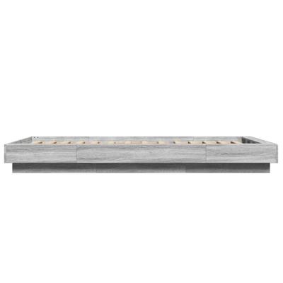 Bedframe bewerkt hout grijs sonoma eikenkleurig 100x200 cm