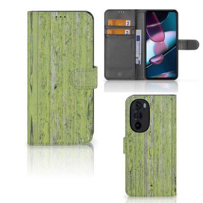 Motorola Edge 30 Pro | Book Style Case | Green Wood