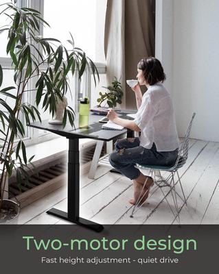 ICY BOX Zit-sta-bureauframe Elektrisch in hoogte verstelbaar Hoogte: 620 tot 1280 mm (b x d) 1047 mm x 300 mm Zwart IB-EW206B-T 60867