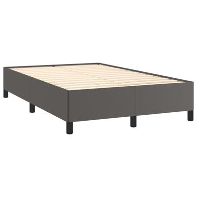 Boxspring met matras kunstleer grijs 160x200 cm - thumbnail