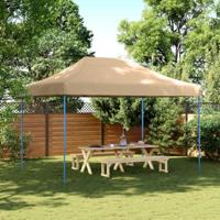 VidaXL Partytent inklapbaar pop-up 410x279x315 cm beige - thumbnail