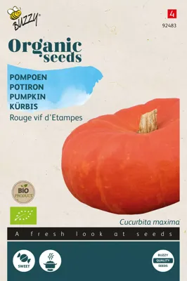 Zaden Organic Pompoen Rode van Etampes (BIO) Buzzy - Buzzy Zaden Organic Pompoen Rode van Etampes (BIO) Buzzy - Buzzy