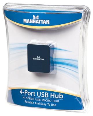 Hub USB 2.0 MANHATTAN: 4 porty micro