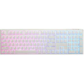 Ducky one 3 classic pure white rgb mechanisch toetsenbord (wit, us lay-out (qwerty), cherry mx silent red, 100%, rgb led, double-shot pbt, hot-swappable, quack mechanics)