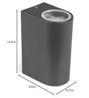 Ranex LED Wandlamp voor Buiten 6 W 230 lm Donkergrijs | 1 stuks - RA-5000331 - RA-5000331 - thumbnail