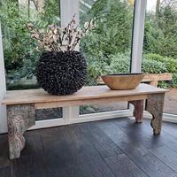 Mica Decorations Bloempot - goudkleurig - boot schaal - 48x15cm - thumbnail